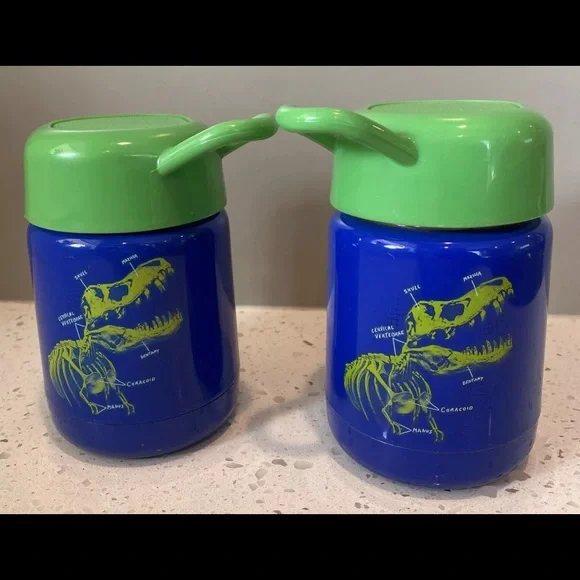 Kids lunchbox food jars dinosaurs - Picture 1 of 3